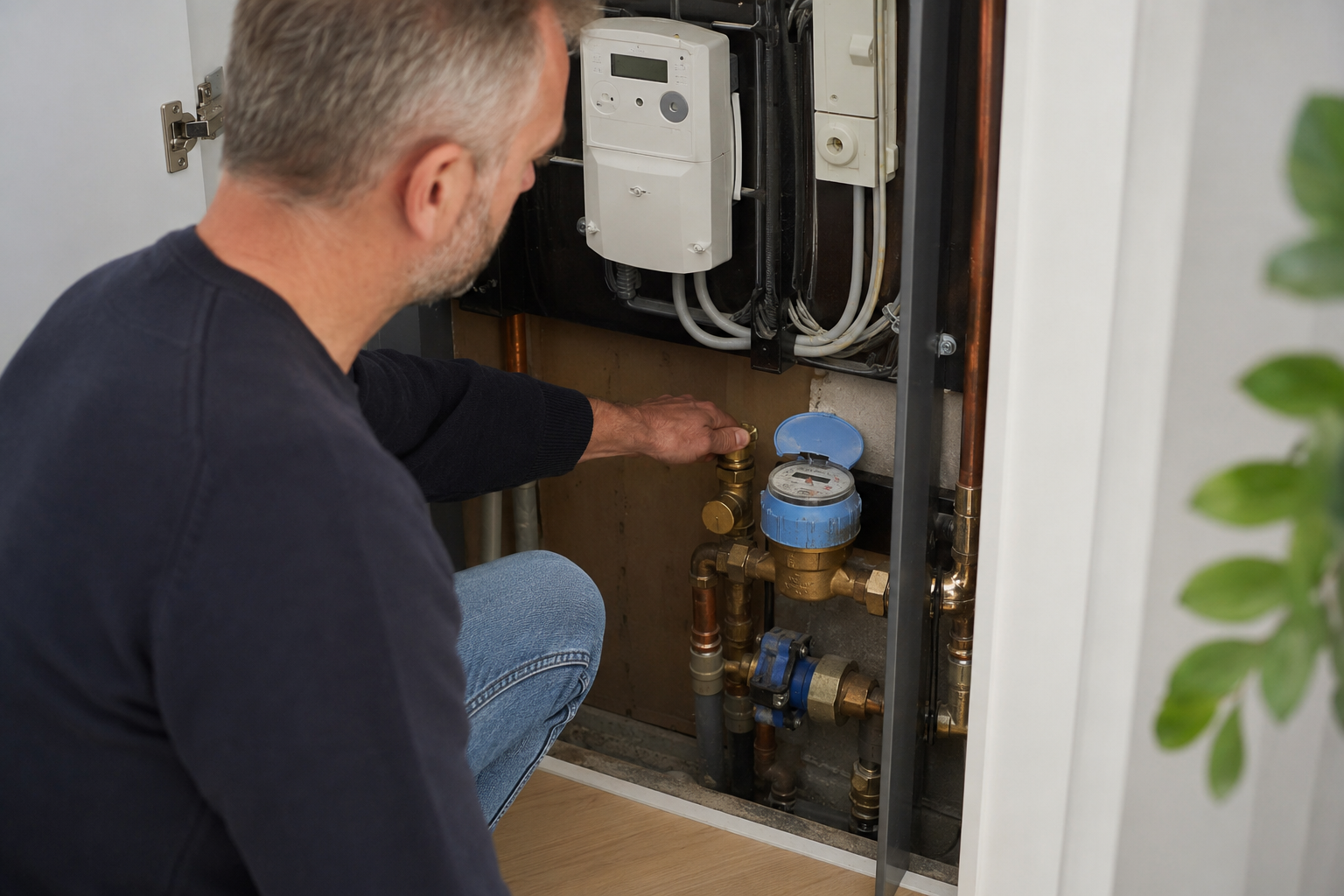 Hoofdkraan naast watermeter veilig afsluiten bij lekkage
